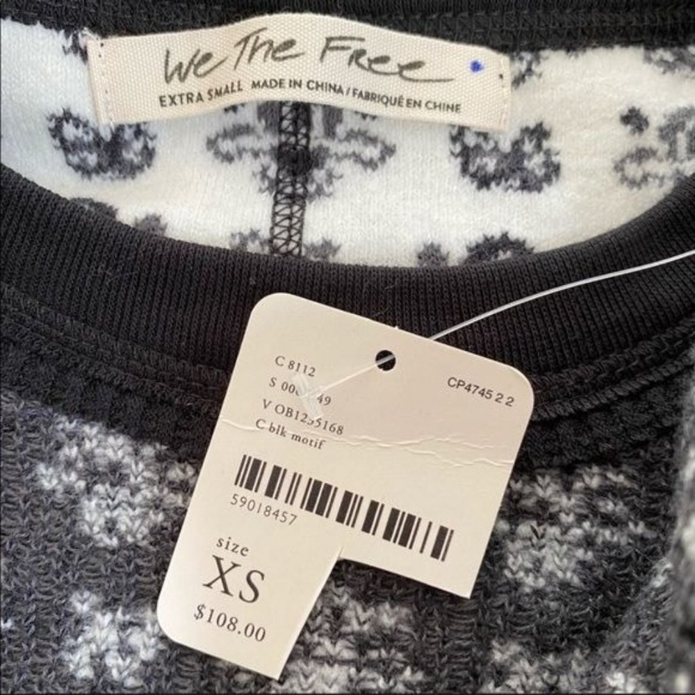 Free People We the Free Printed Sweater Size XS NWT - Picture 6 of 8